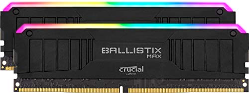 Crucial Ballistix MAX BLM2K8G40C18U4BL RGB, 4000 MHz, DDR4, DRAM, Memoria Gamer para Ordenadores de sobremesa, 16GB (8GBx2), CL18, Negro