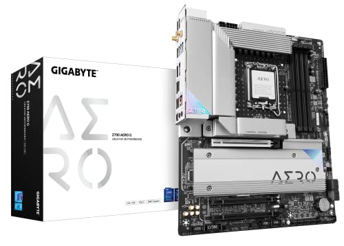 GIGABYTE Z790 AERO G (LGA 1700/ Intel Z790/ ATX/ DDR5/ 5 * 5.0 M.2/ PCIe 5.0/ USB 3.2 Gen2X2 Tipo-C/WiFi 6E/Intel 2.5GbE LAN/Motherboard)