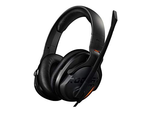 Roccat Khan AIMO - Auriculares Gaming 7.1 Sonido Envolvente, Audio Hi-Res (Alta definición), USB, iluminación RGB AIMO LED, Micrófono con desactivación, Negro