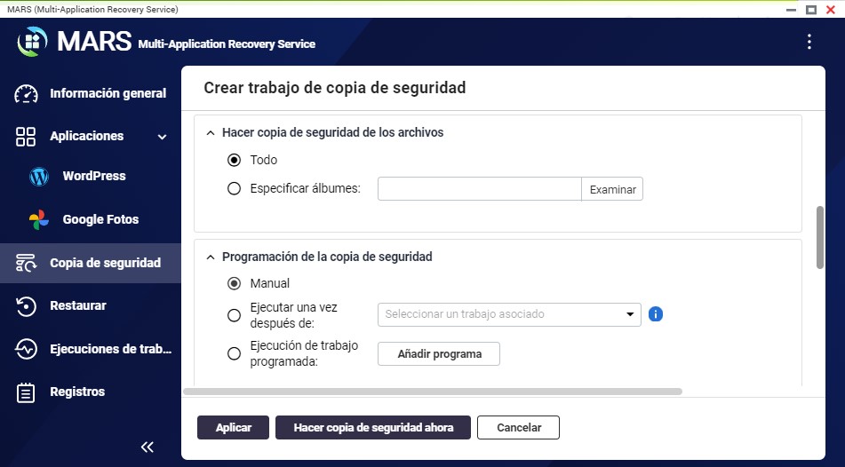 Aplicación MARS Qnap