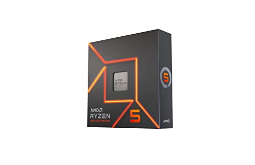 AMD Ryzen 5 7600X Procesador, 6 núcleos/12 Hilos desenfrenados, Arquitectura Zen 4, 38MB L3 Cache, 105W TDP, hasta 5,3 GHz Frecuencia Boost, Socket AMD 5, DDR5 y PCIe 5.0, Enfriador No Incluido, Negro