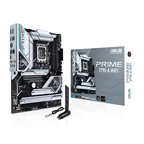ASUS PRIME Z790-A WIFI - Placa base Intel LGA 1700 ATX (PCIe 5.0, cuatro M.2, VRM de 16+1 fases, DDR5, WIFI 6E, LAN de 2,5 Gb, USB 3.2 Gen 2x2 tipo C, USB 3.2 Gen 2 tipo C frontal, Thunderbolt 4)