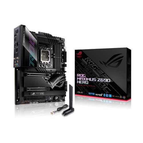 ASUS ROG Maximus Z690 (Alder Lake) Hero - Placa base Intel LGA 1700 ATX (VRM de 20+1 fases, PCIe 5.0, 2.5 GB Ethernet, Wi-Fi 6E, conector frontal USB 3.2 Gen. 2x2, Dual Thunderbolt 4 y Aura Sync )