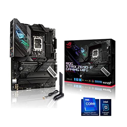 ASUS ROG Strix Z690-F Gaming WiFi - Placa base Gaming Intel LGA 1700 ATX (VRM de 16+1 fases, DDR5, PCIe 5.0, Wi-Fi 6E, Ethernet de 2.5 GB, cuatro M.2, ranura PCIe Q-Release, Aura Sync)