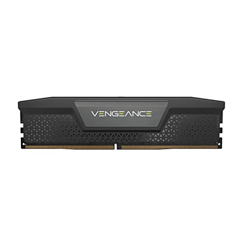 Corsair VENGEANCE DDR5 32GB (2x16GB) 5200Mhz C40 Memoria per Desktop (Regulación de voltaje a bordo, perfiles XMP 3.0 personalizados, factor de forma compacto, Optimizadas para Intel) Negro