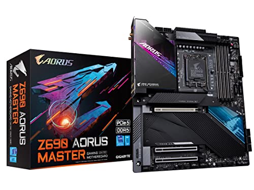 GIGABYTE Z690 AORUS Master (LGA 1700/Intel Z690/ATX/ DDR5/Quad M.2/PCIe 5.0/USB 3.2 Gen2X2 Type-C/Intel WiFi 6E/ AQUANTIA 10GbE LAN/Intel Thunderbolt 4/Gaming Motherboard)