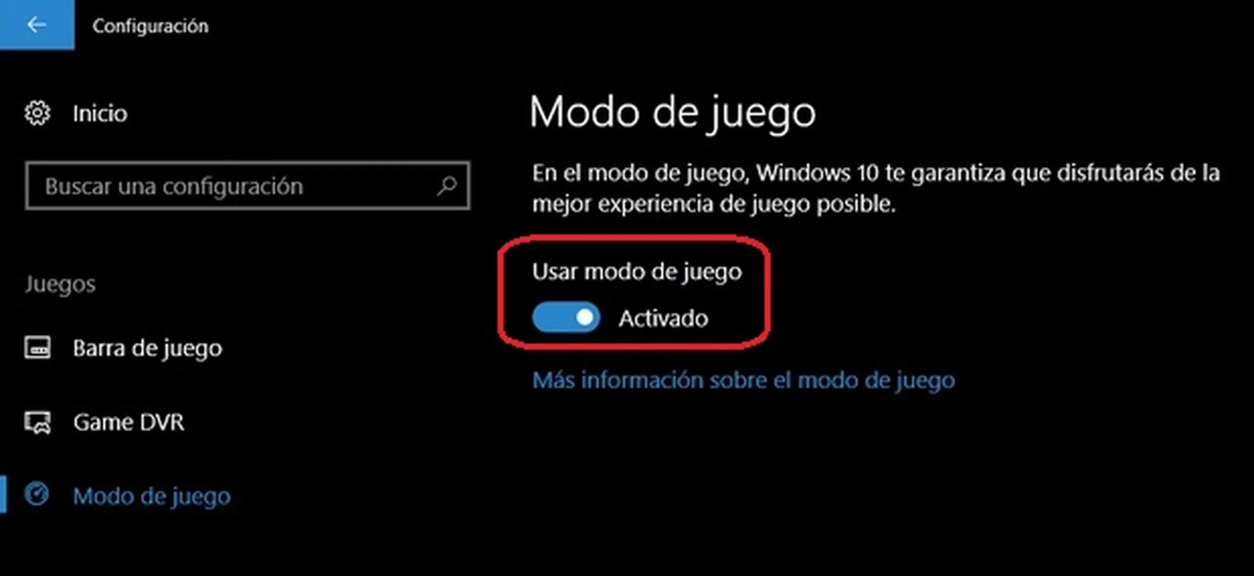 modo de juego