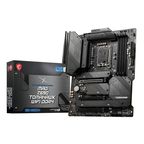 MSI MAG Z690 TOMAHAWK WIFI DDR4 Placa Base Gaming, ATX - Soporta Procesadores Intel Core 12th Gen, LGA 1700 - 16 Duet Rail VRM 70A, Memory Boost 5200MHz/OC, 1 x PCIe 5.0 x16, 3 x M.2 Gen4, Wi-Fi 6