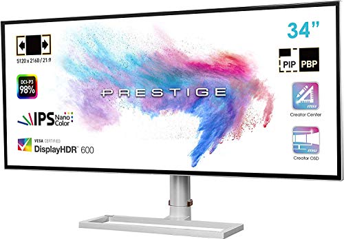 MSI Prestige PS341WU - Monitor de 34"(5120x2160 WUHD, 21:9, 48-60 Hz)