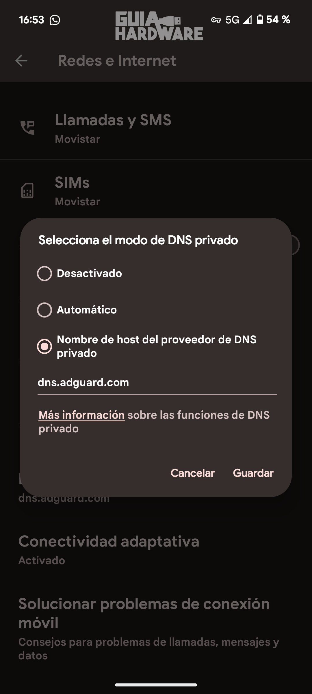 bloquear publicidad Android con DNS