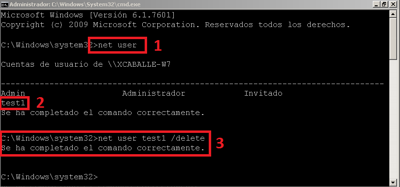 como eliminar una cuenta de usuario en windows 11 con comandos