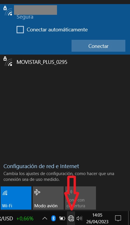 Cómo conectarme al WiFi con la barra de tareas