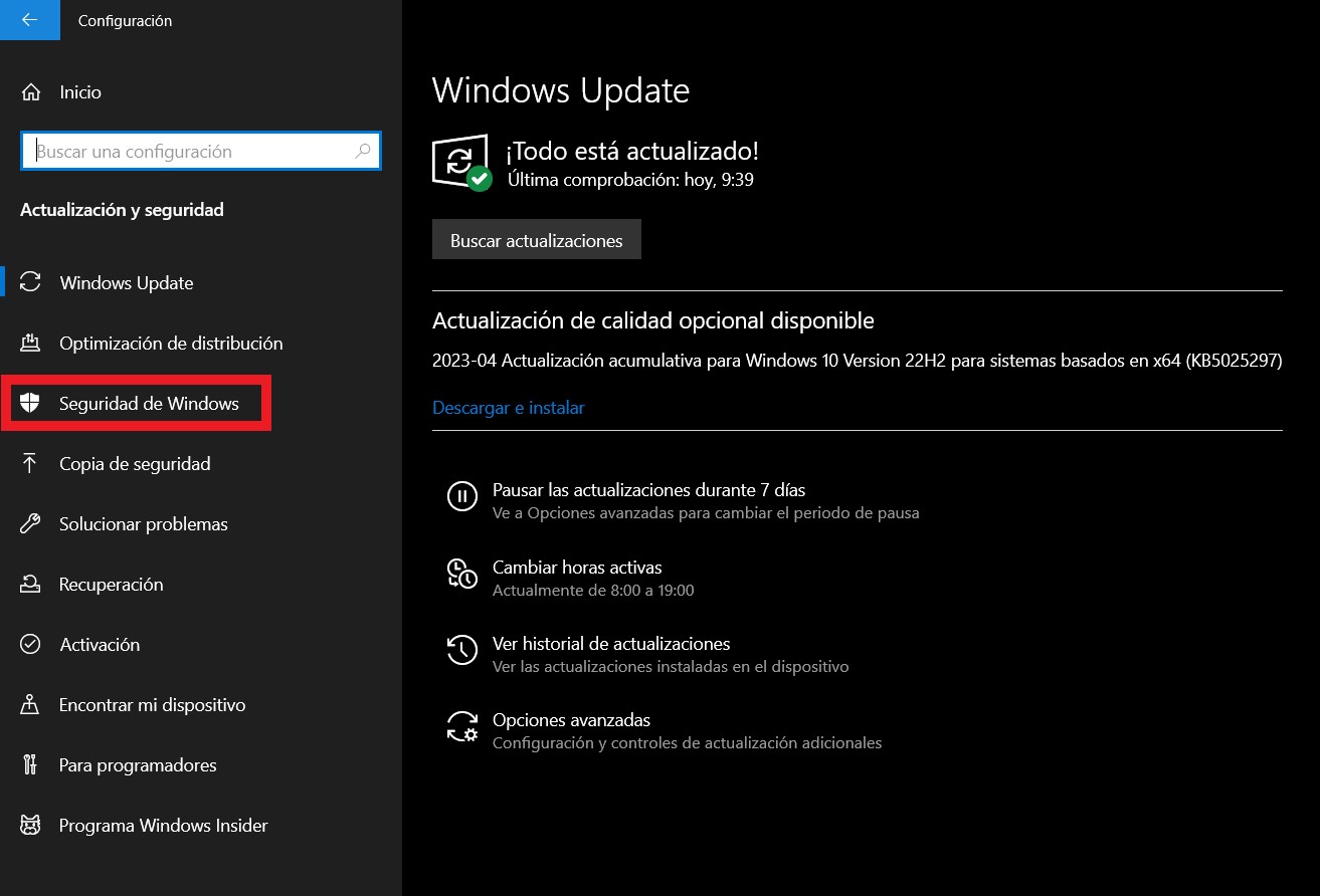 Desactivar el Firewall de Windows 10 desde configuración