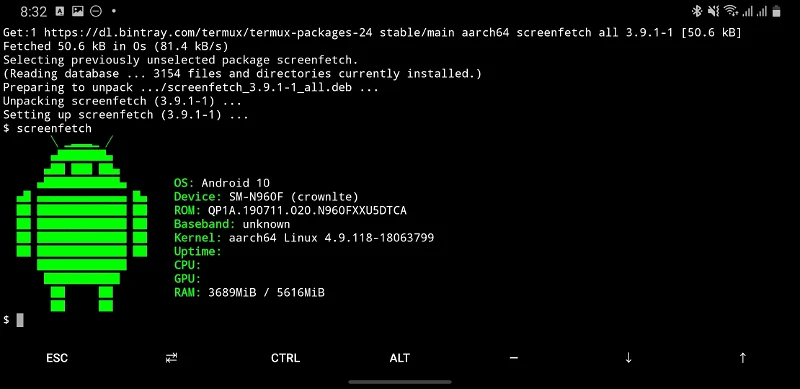 ¿Cómo mostrar la información de mi dispositivo con el emulador de terminal?