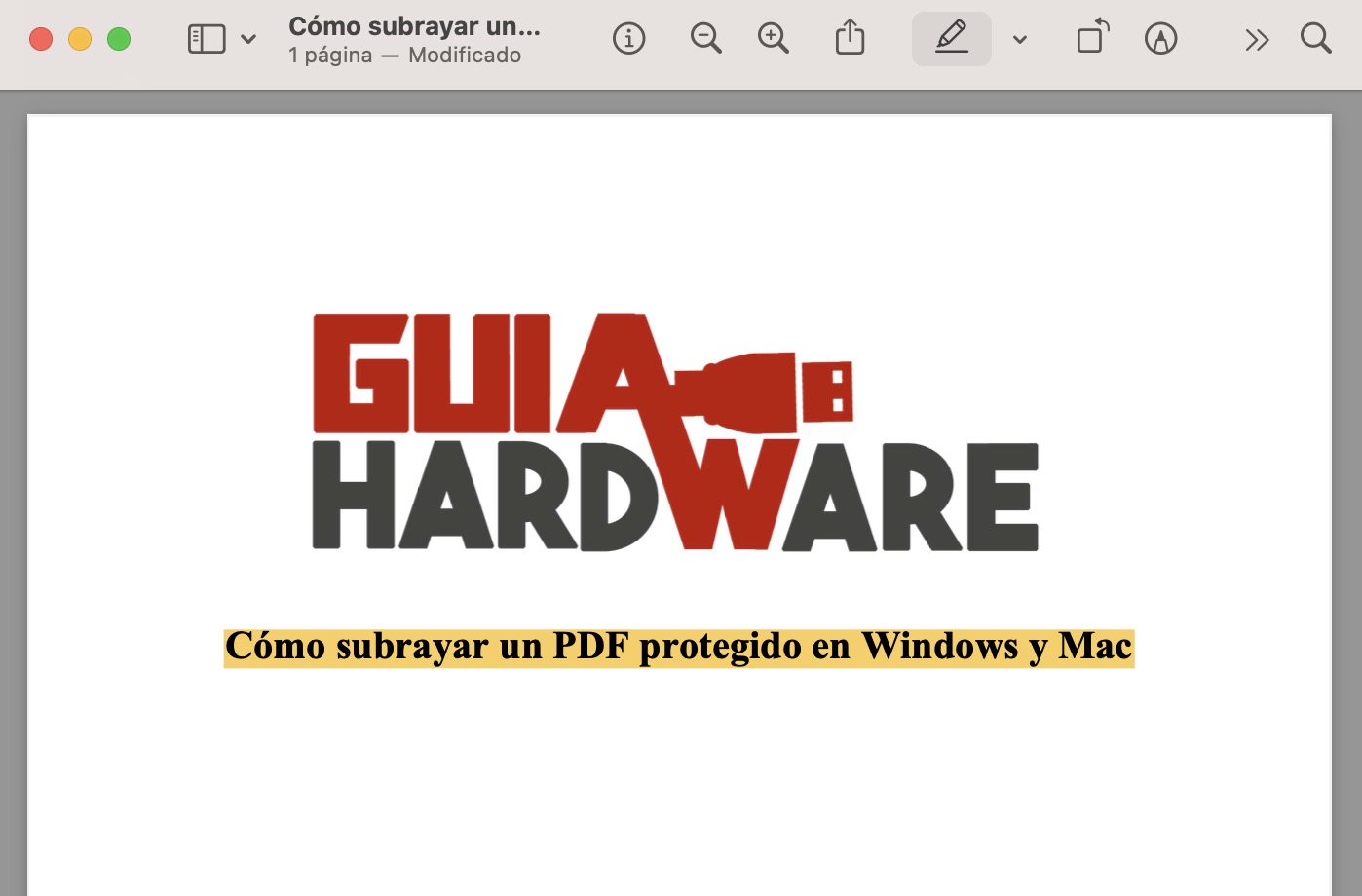 Cómo subrayar un PDF bloqueado