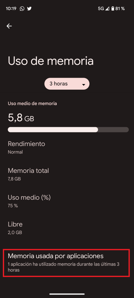 Cómo ver el consumo de RAM de las aplicaciones Android