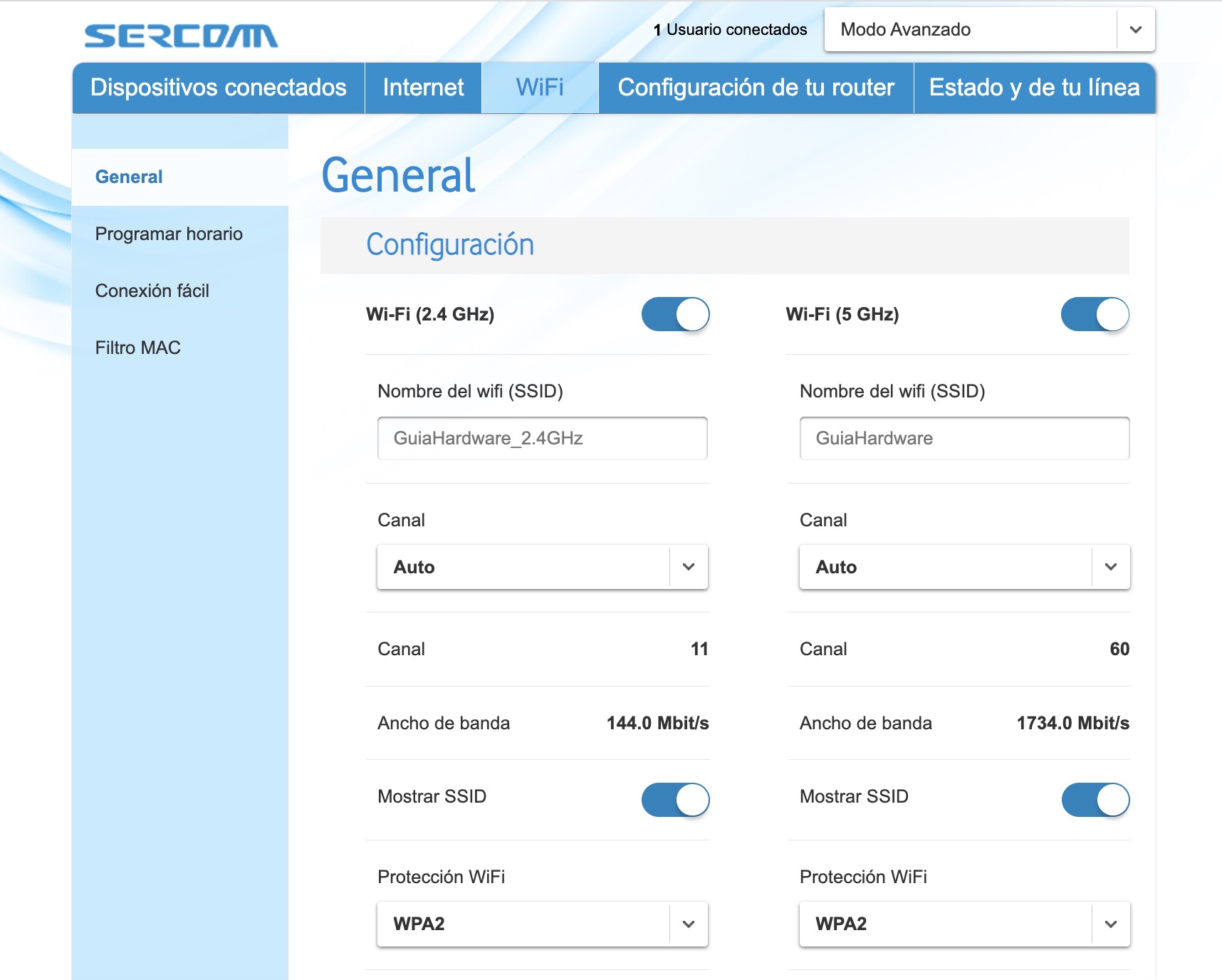 Configuración del router