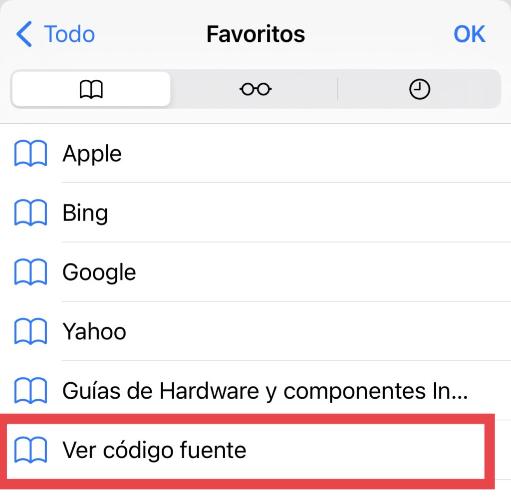 Cómo ver el código fuente de una página web desde un iPhone