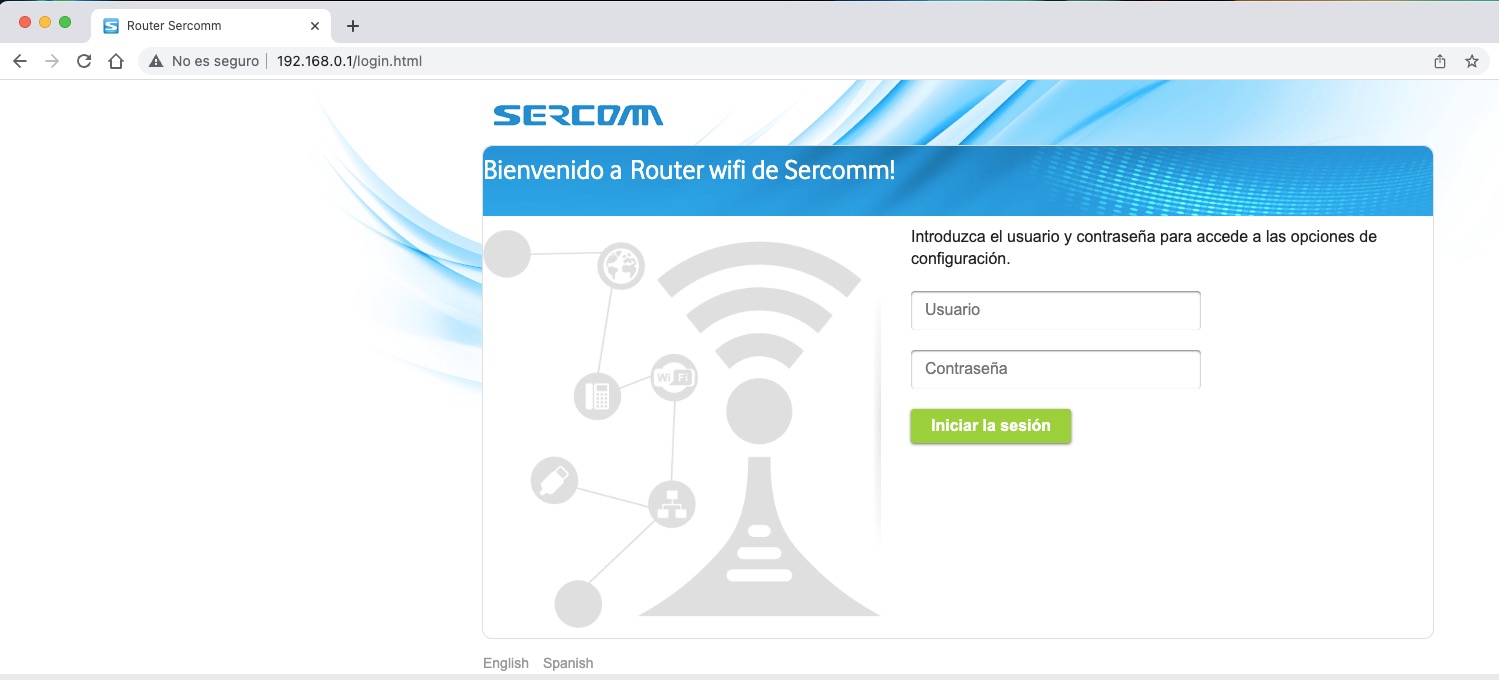 entrar a la configuración del router