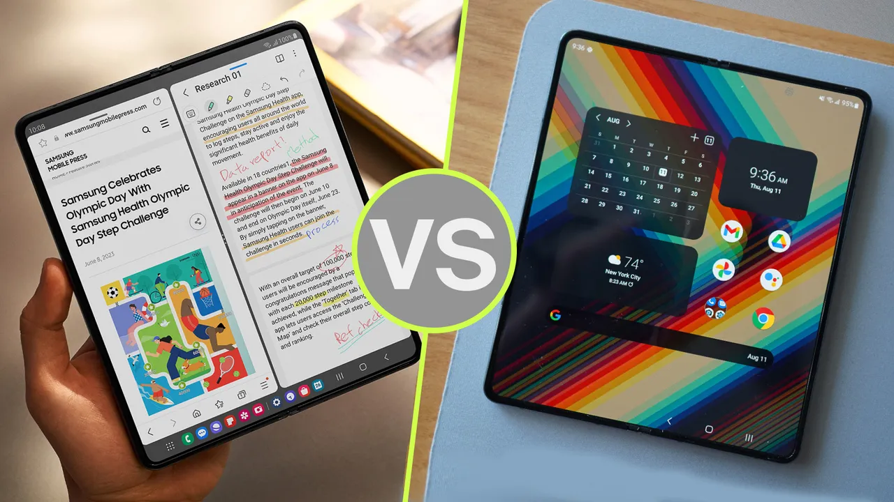 Samsung Galaxy Z Fold 5 vs Z Fold 4