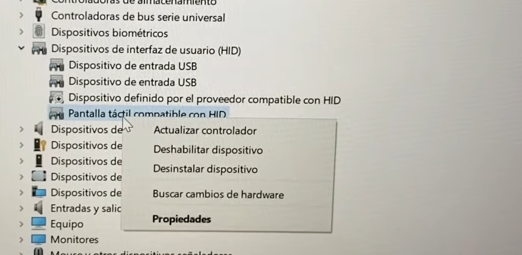 Cómo desactivar la pantalla táctil en Windows
