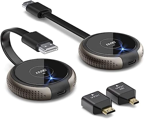HDMI Inalámbrico, 5G/4K Transmisor y Receptor Inalámbrico HDMI, Wireless HDMI Transmitter and Receiver 164FT/50M, Transmisión de Pantalla Desde Computadora/Cámara/TV Box/PS4 a TV/Monitor/Proyector