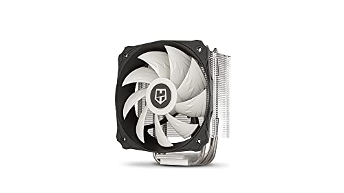NOX HUMMER H-212 - NXHUMMERH212 - Ventilador CPU 120 mm, PWM, Compatible con Intel&AMD, Base de aluminio, compacto, Diseño cónico, negro