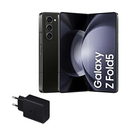 Samsung Galaxy Z Fold5, 512 GB + Cargador 45W - Teléfono Móvil Plegable, Smartphone Android Libre, Cámara de Alta Resolución, Negro (Versión Española)