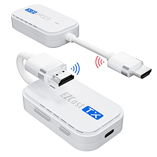 Transmisor y Receptor HDMI Inalámbrico, Camgeet Transmisor HDMI Inalámbrico，98FT/30M Transmisión de Señal de Audio y Video Estable para PC/Portátil/Cámara a Monitor/Proyector/HDTV