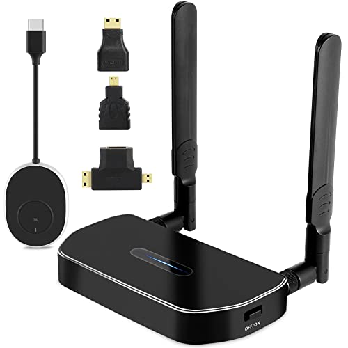 Transmisor y Receptor HDMI inalámbrico YAOMAISI, convertidor de Screen Casting, transmisión inalámbrica a HDTV, proyector y Otros Dispositivos HDMI a través de Ordenador o teléfono móvil.