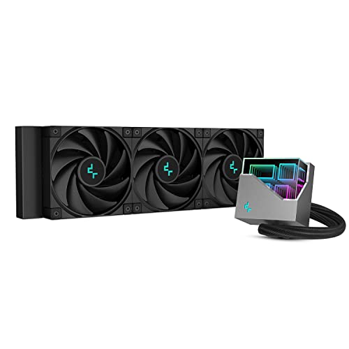 DeepCool LT720 Refrigeración Líquida Premium para CPU, Radiador de 360mm, Ventiladores FK120 FDB de Alto Rendimiento, Bloque de Espejo Multidimensional Infinity, LGA1700 y AM5 Compatible