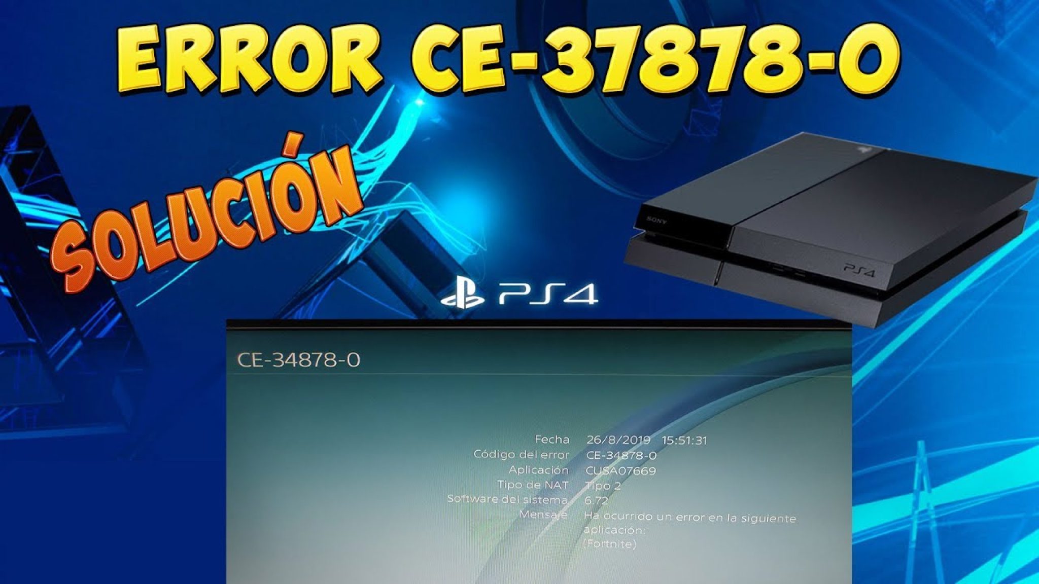 Cómo solucionar el error CE-34878-0 en PS4 - Guía Hardware