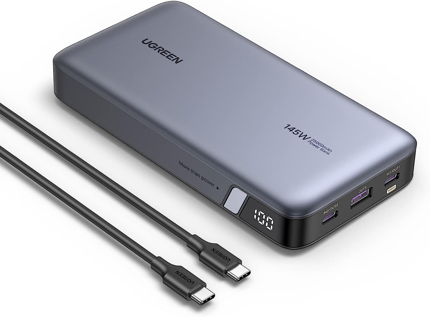  Mi Ultra Compact - Banco de energía de 10000 mAh, 3.0 A, 22.5  W, 37 Wh, carga 3 dispositivos a la vez a través de 2 puertos USB, 1 puerto  USB-C