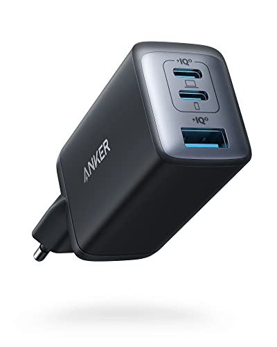 Cargador USB C Anker Cargador 735 (Nano II 65W), Cargador Rápido de Pared Compacto 3 Puertos PPS para MacBook Pro/Air, iPad Pro, Galaxy S20/S10, DELL XPS 13, Note 20/10+, iPhone 13/Pro, Pixel, etc.