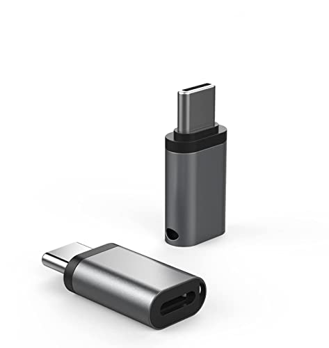 proAMEDEN Adaptador Adaptador iOS Hembra a USB C Macho Compatible con iPhone/iPad para Carga y transmision de Datos (2/IP Female to USB C Male)