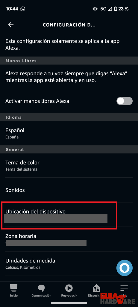 Ubicación Alexa