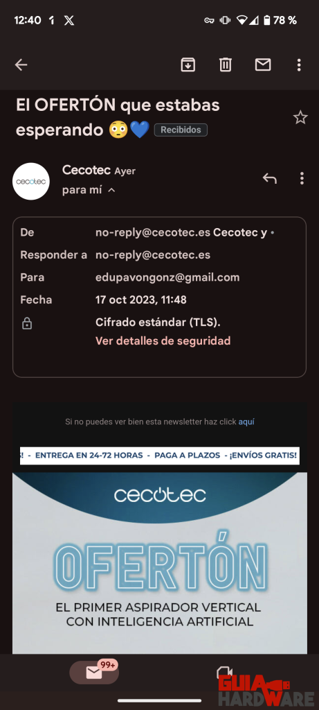 Correo electrónico Android