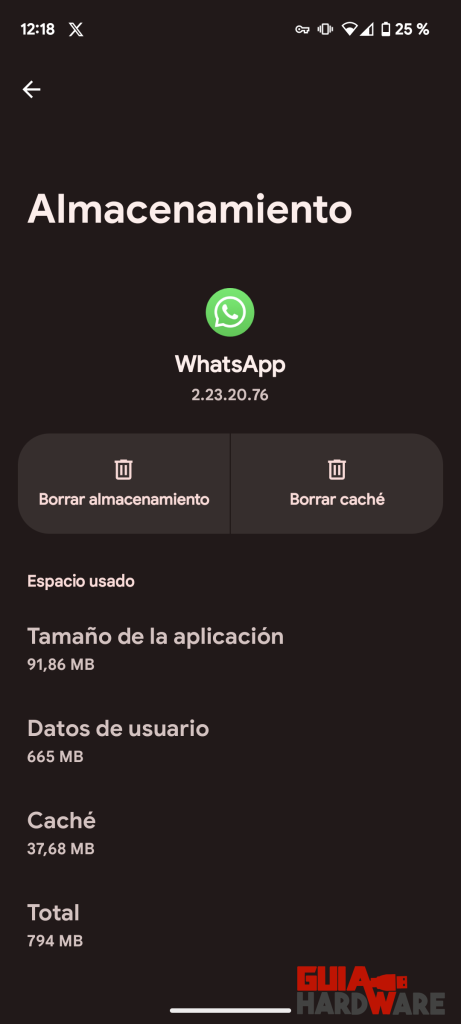 Borrar caché