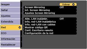 configurar la conexión inalámbrica en tu proyector