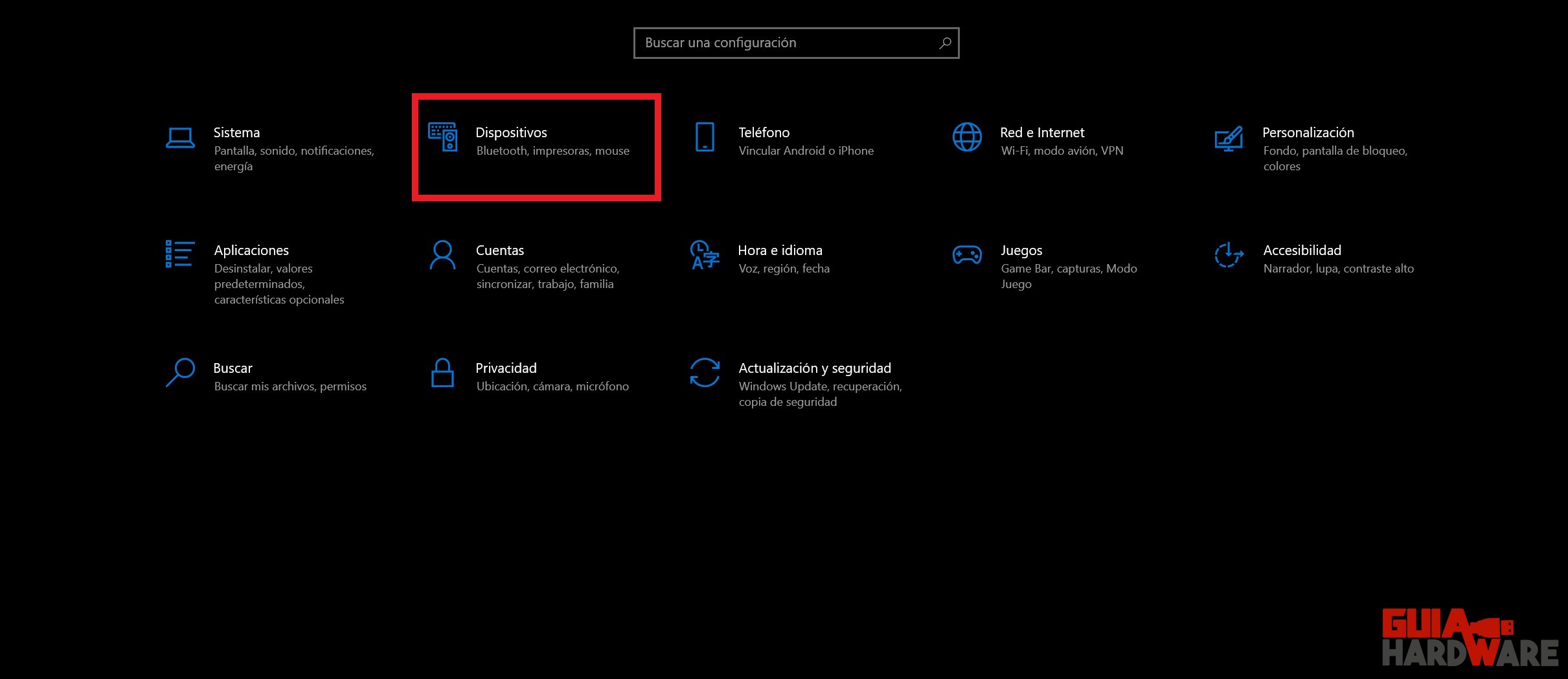 Configuración de Windows