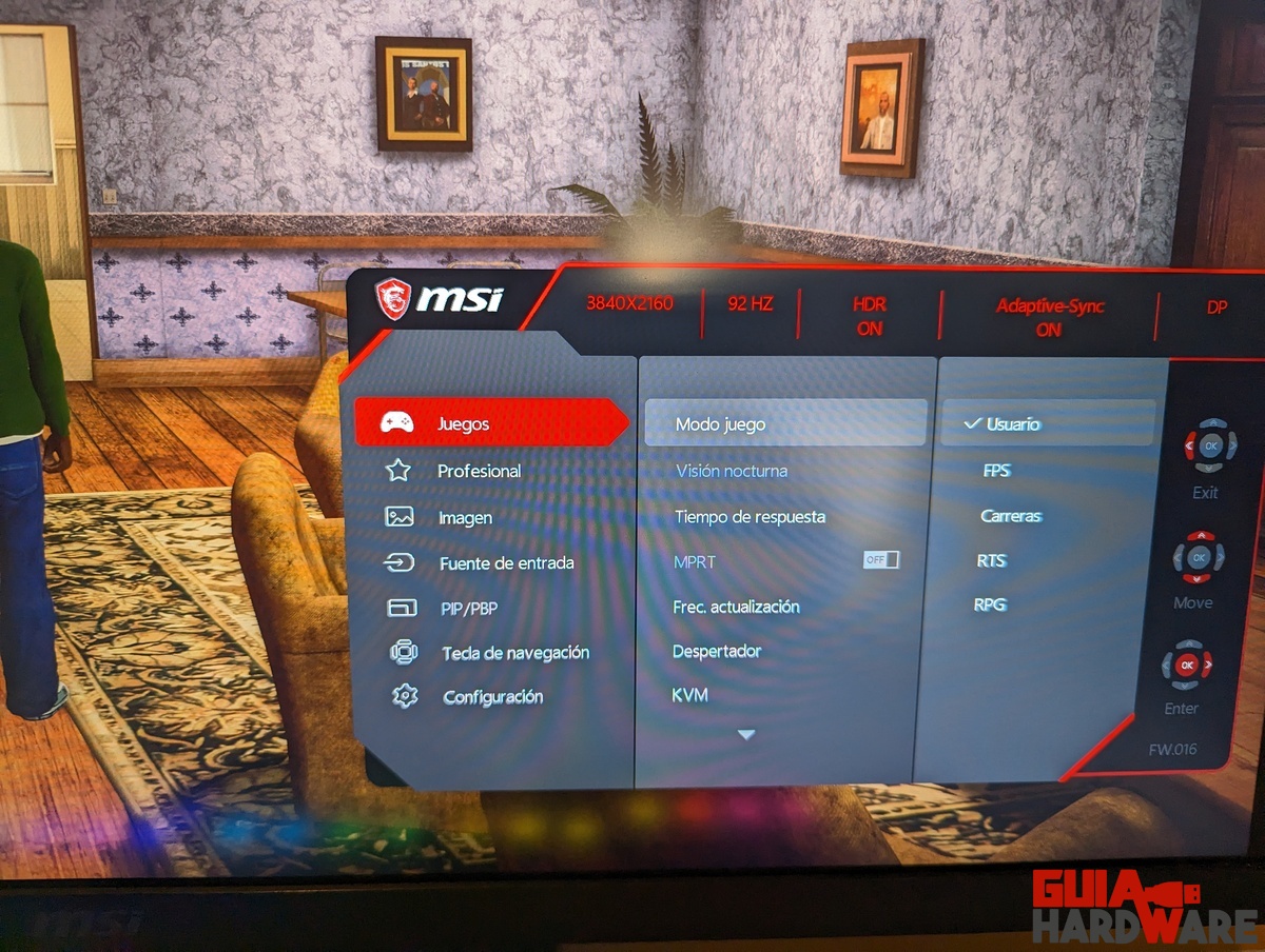 Monitor MSI MAG 274UPF configuración