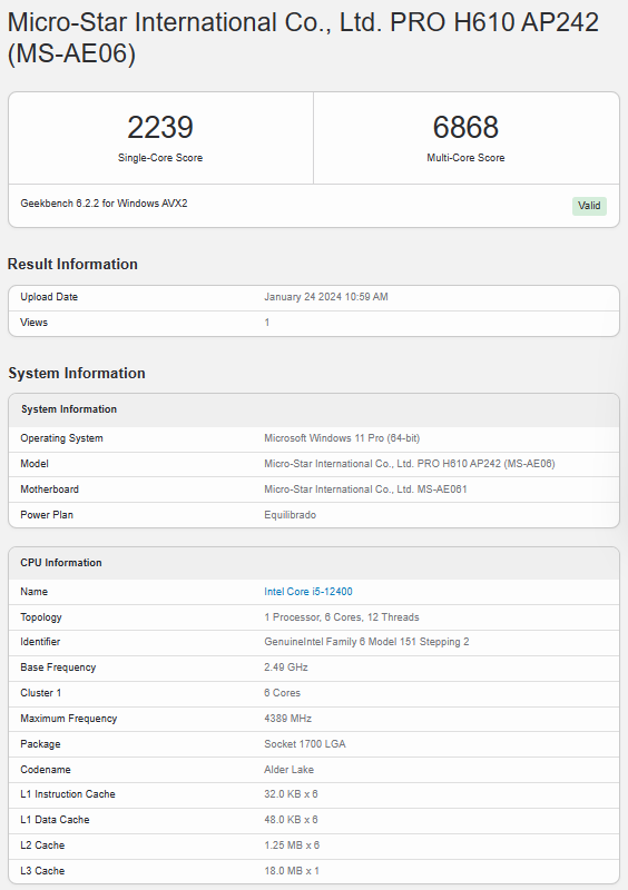 Geekbench 6