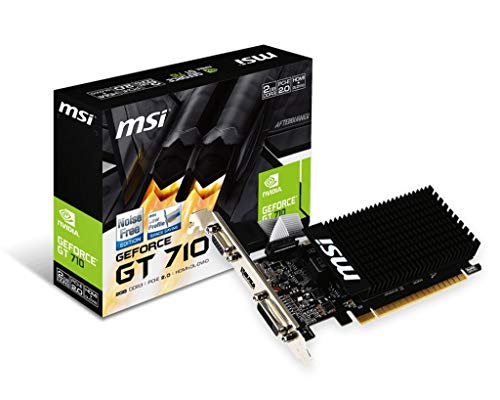 MSI V809-2000R NVIDIA GeForce GT 710 2GB - Tarjeta gráfica (Pasivo, LP/ATX, GDDR3, PCI Express x8 2.0)