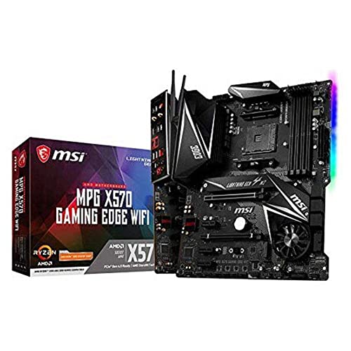 MSI MPG X570 Gaming Edge Wi-Fi - Placa Base Performance Gaming (Chipset AMD X570, DDR4, Audio Boost, Intel Lan, Socket AM4, Wi-Fi, HDMI, Soporta AMD Pocesadores) Color Negro