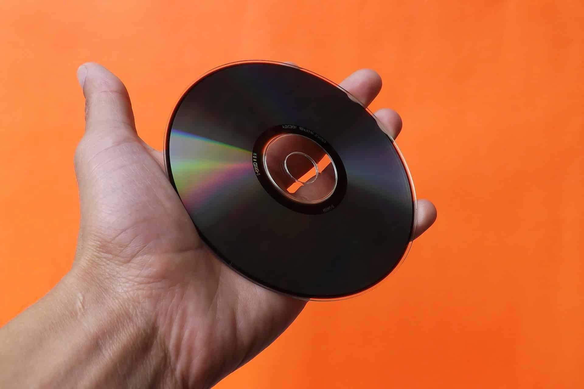 Compact Disc en primer plano