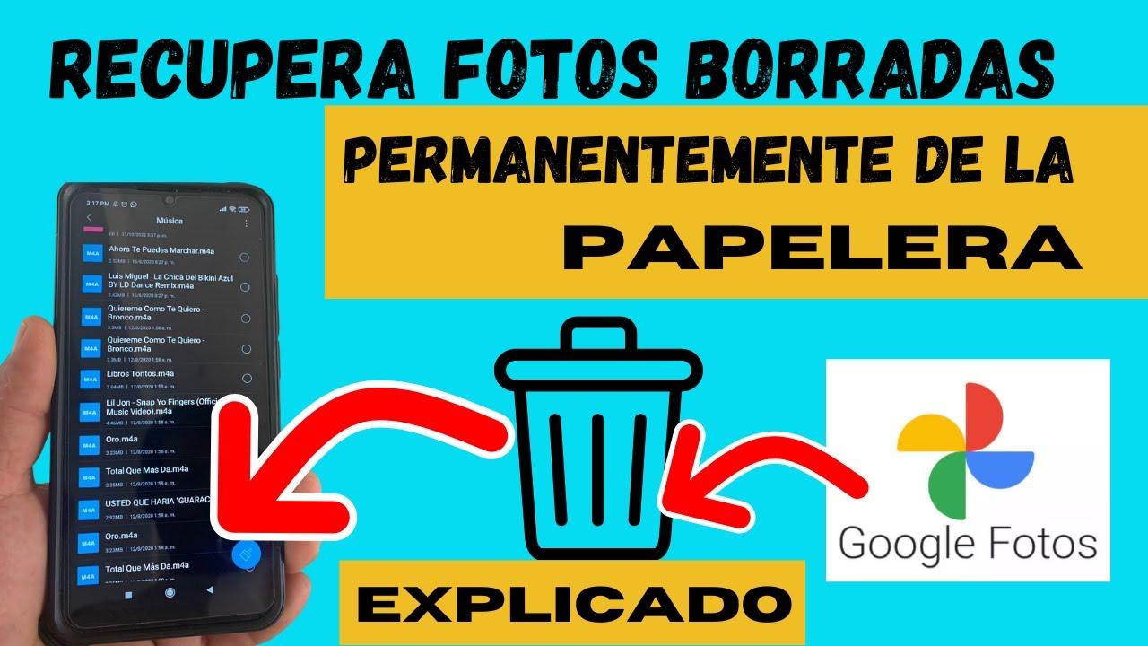 Revisar papelera y archivo en Google Fotos Android