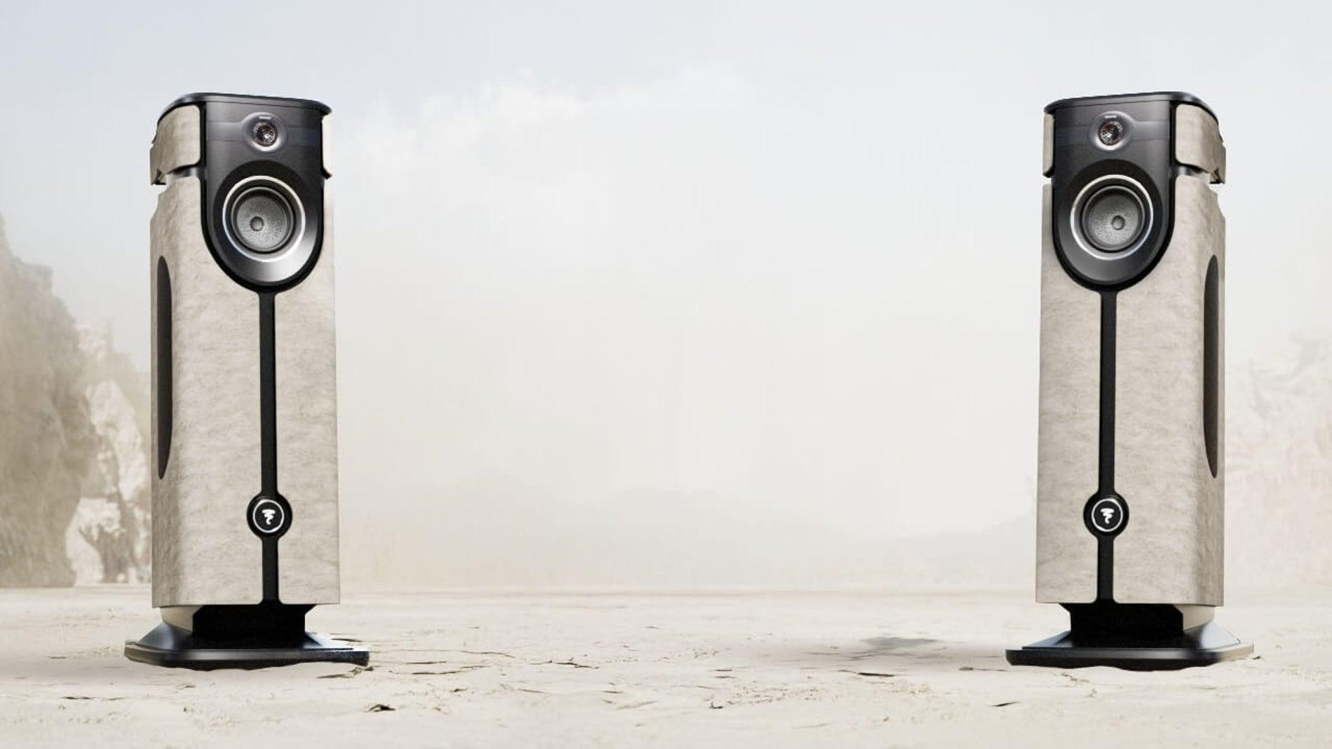 Sala con altavoces de alta fidelidad