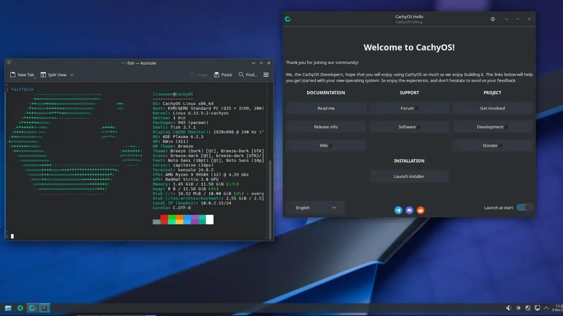 Escritorio de CachyOS como alternativa a Windows Escritorio de CachyOS como alternativa a Windows