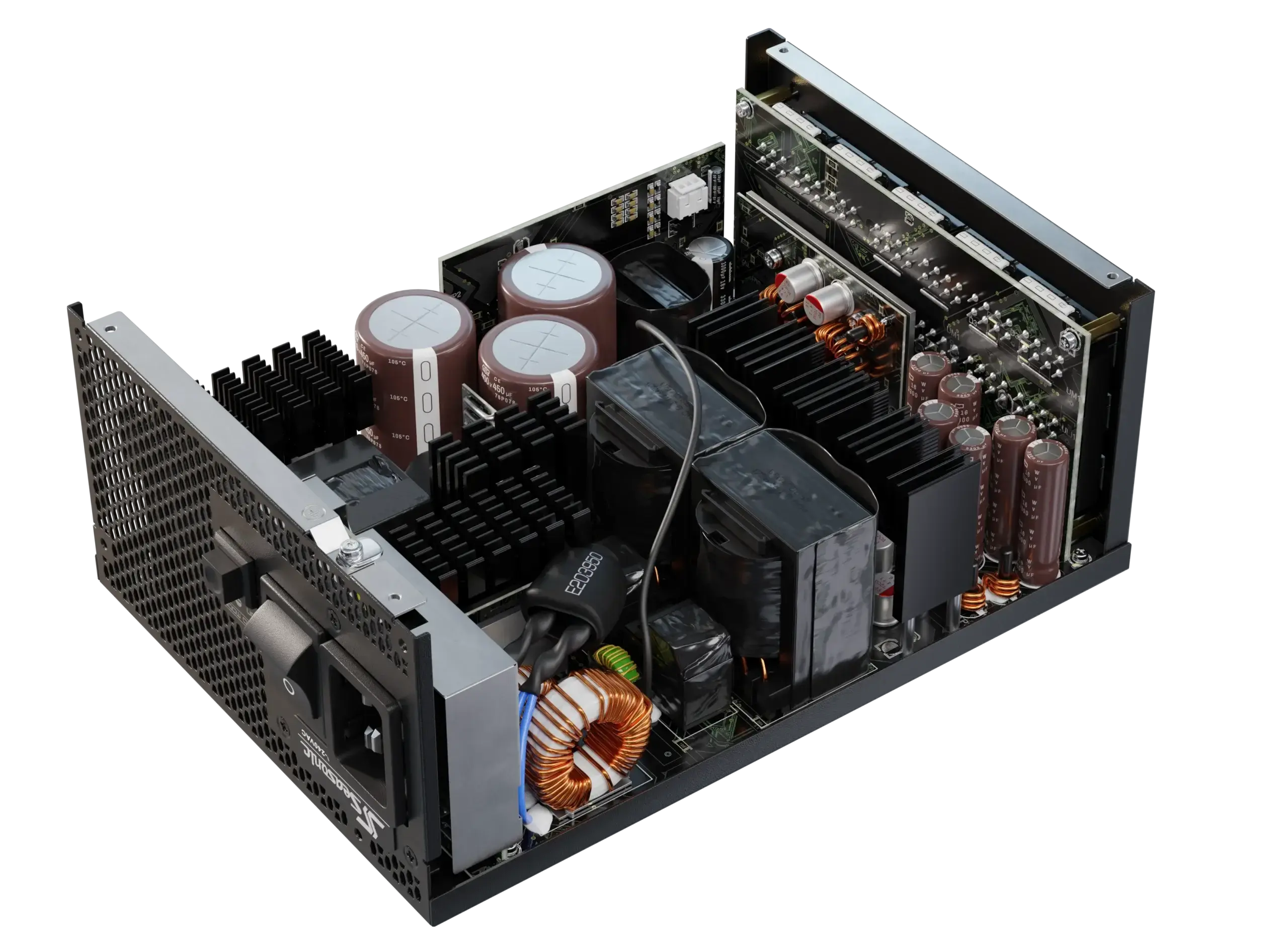 Diseño Seasonic Noctua Detalles de la fuente de alimentación