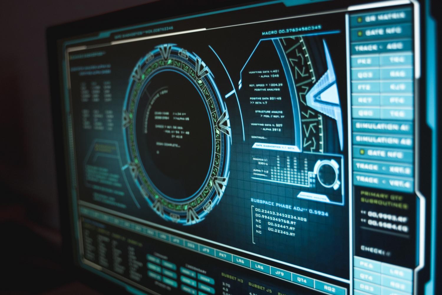 Interfaz de monitorización de ciberseguridad con datos de análisis en tiempo real.